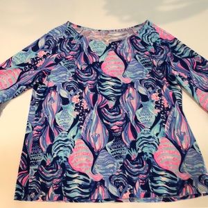 Lilly Pulitzer Fish pattern L EUC
